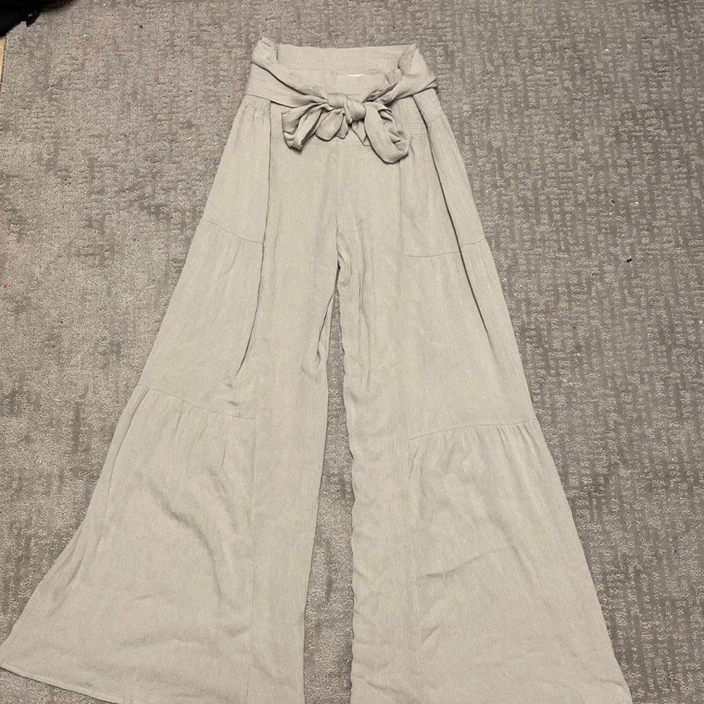 Beige Flowy Pants